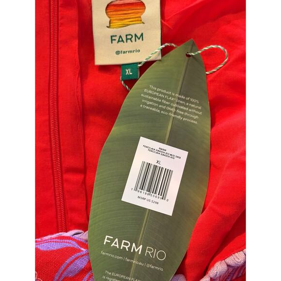 Gorgeous Farm Rio Porcelain Garden Midi Dress NWT Extra Large - Picture 3 of 4